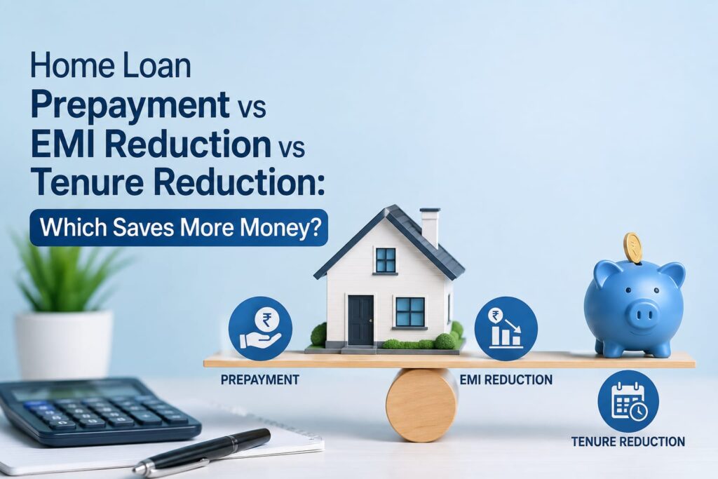 Home loan prepayment vs EMI reduction vs tenure reduction comparison