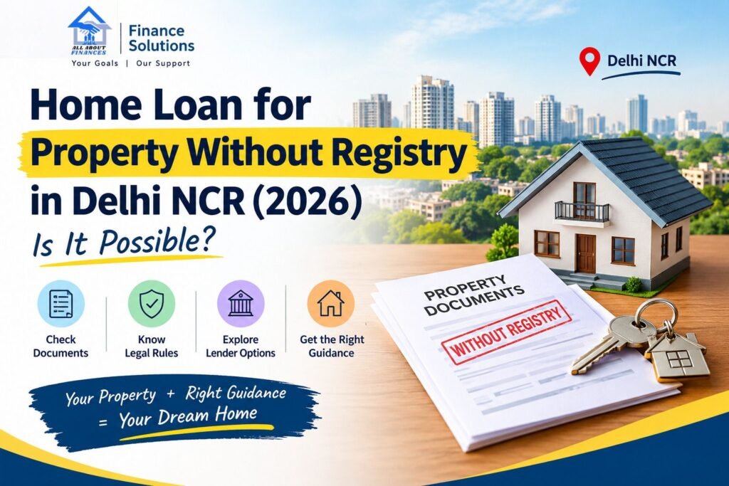 Home loan for property without registry in Delhi NCR 2026